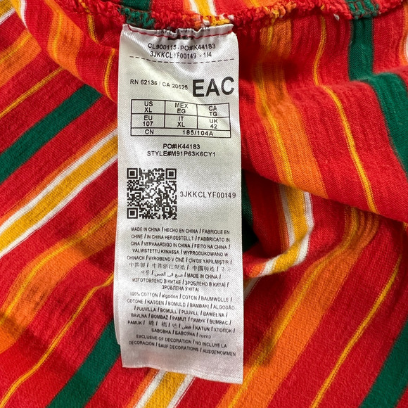 GUESS x J Balvin Vibras Tour Stripe Tee Size Extra Large Streetwear Urban - Picture 6 of 7